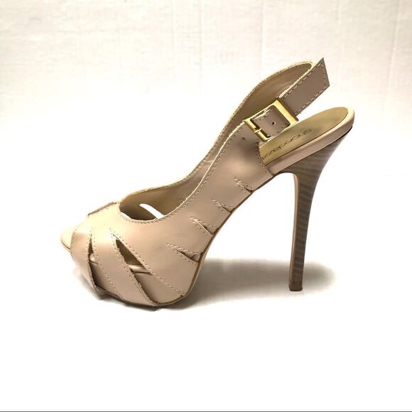 Shoe Dazzle Consuelo nude platform heels 8 - Picture 2 of 8